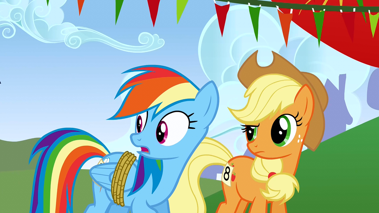 Image - Rainbow Dash and Applejack surprised S1E13.png - My Little Pony ...