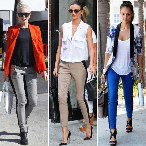 This is some style ideas | Tuxedo stripe pants, Tuxedo pants, Pant trends