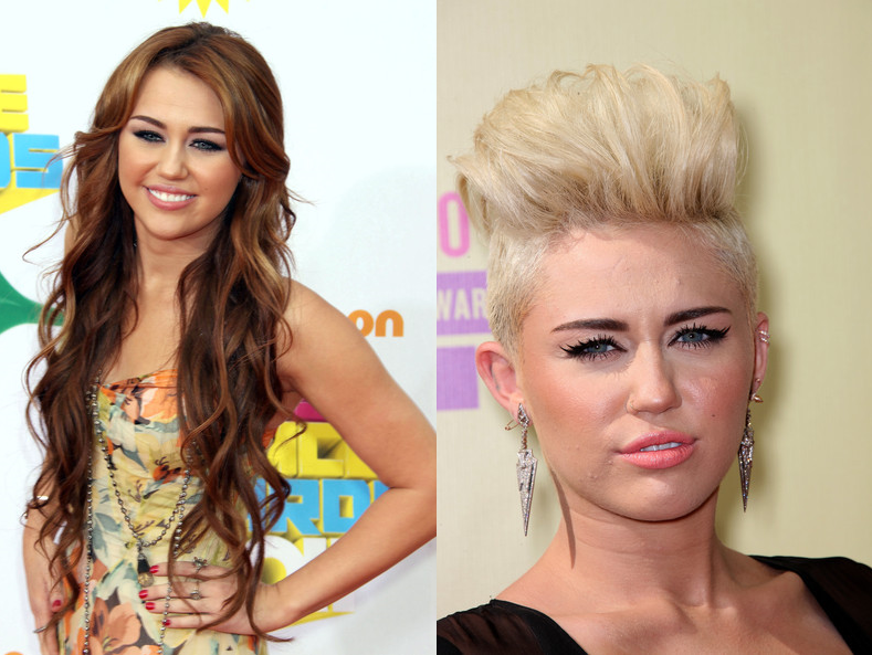 Image - Miley Cyrus long vs. short hair.png - Ceauntay Gorden's ...