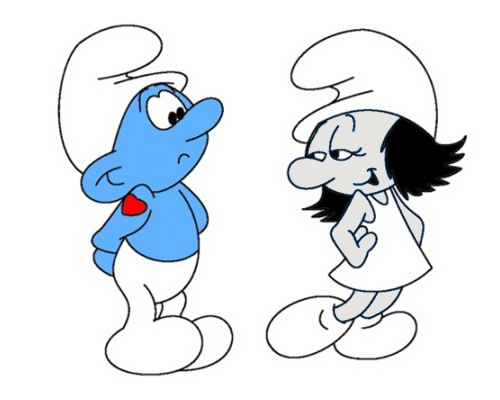 Image - Hefty Meeting Smurfette As Naughty.jpg - Smurfs Fanon Wiki