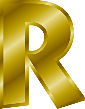 Image - Gold letter R.png - WikiWords