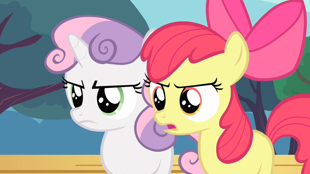 Image - Apple Bloom and Sweetie Belle angry S4E05.png - My Little Pony ...