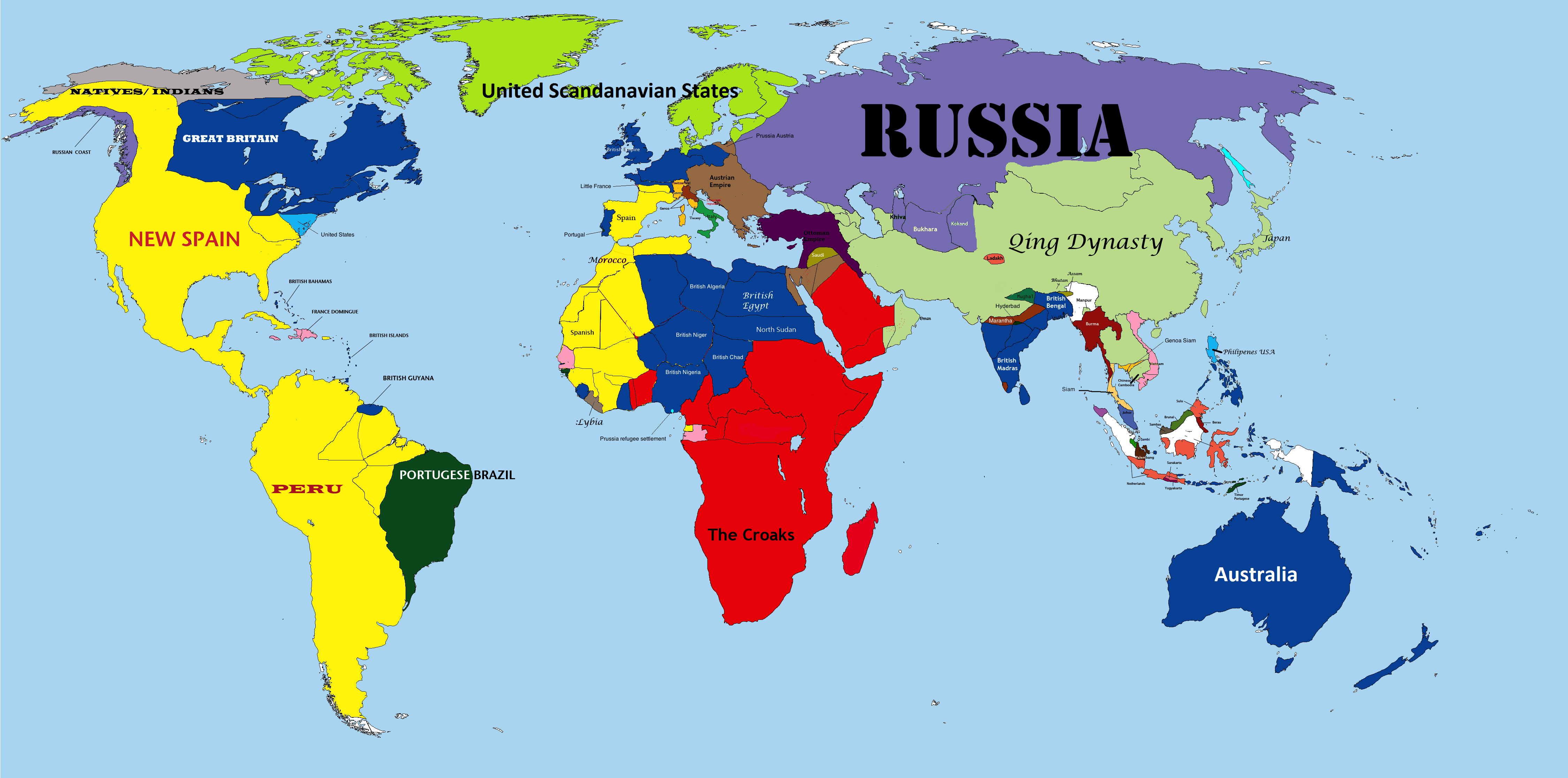 The Croaked World (Map Game) - Alternative History