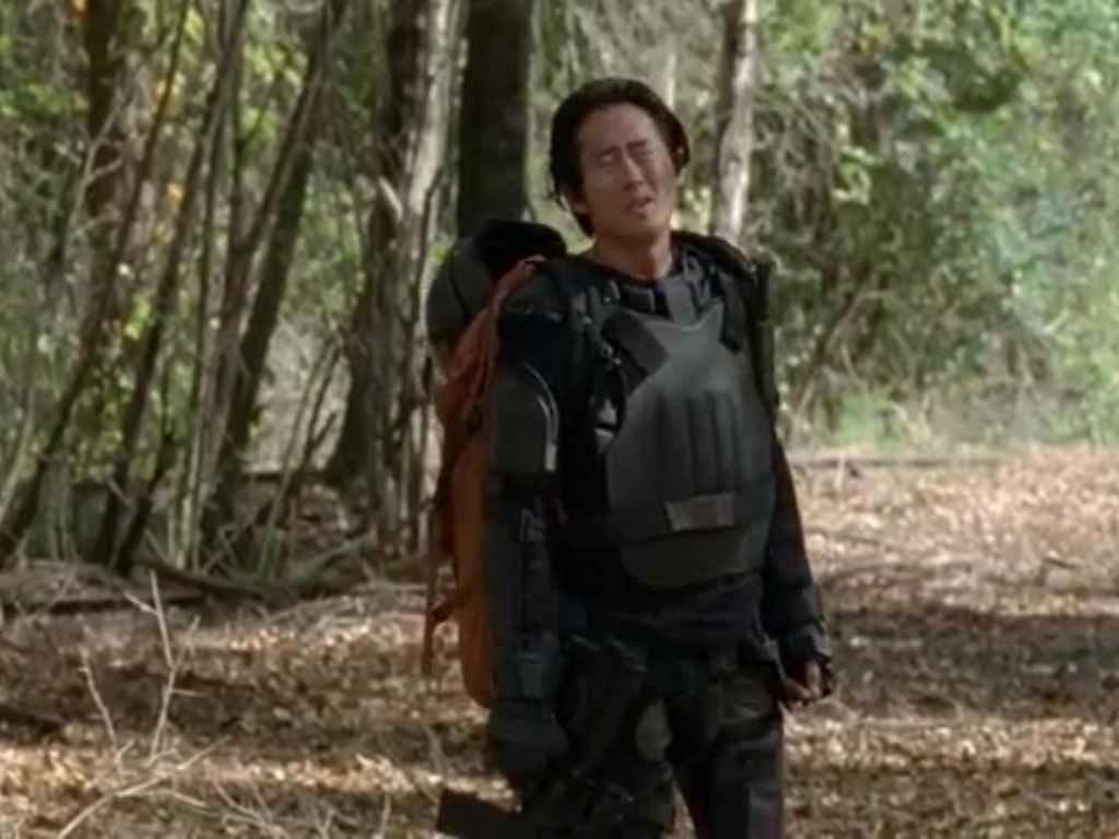 Image - Glenn on riot gear - woods