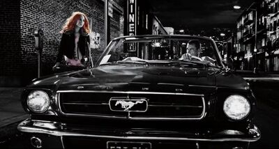 Ford mustang in wrong turn